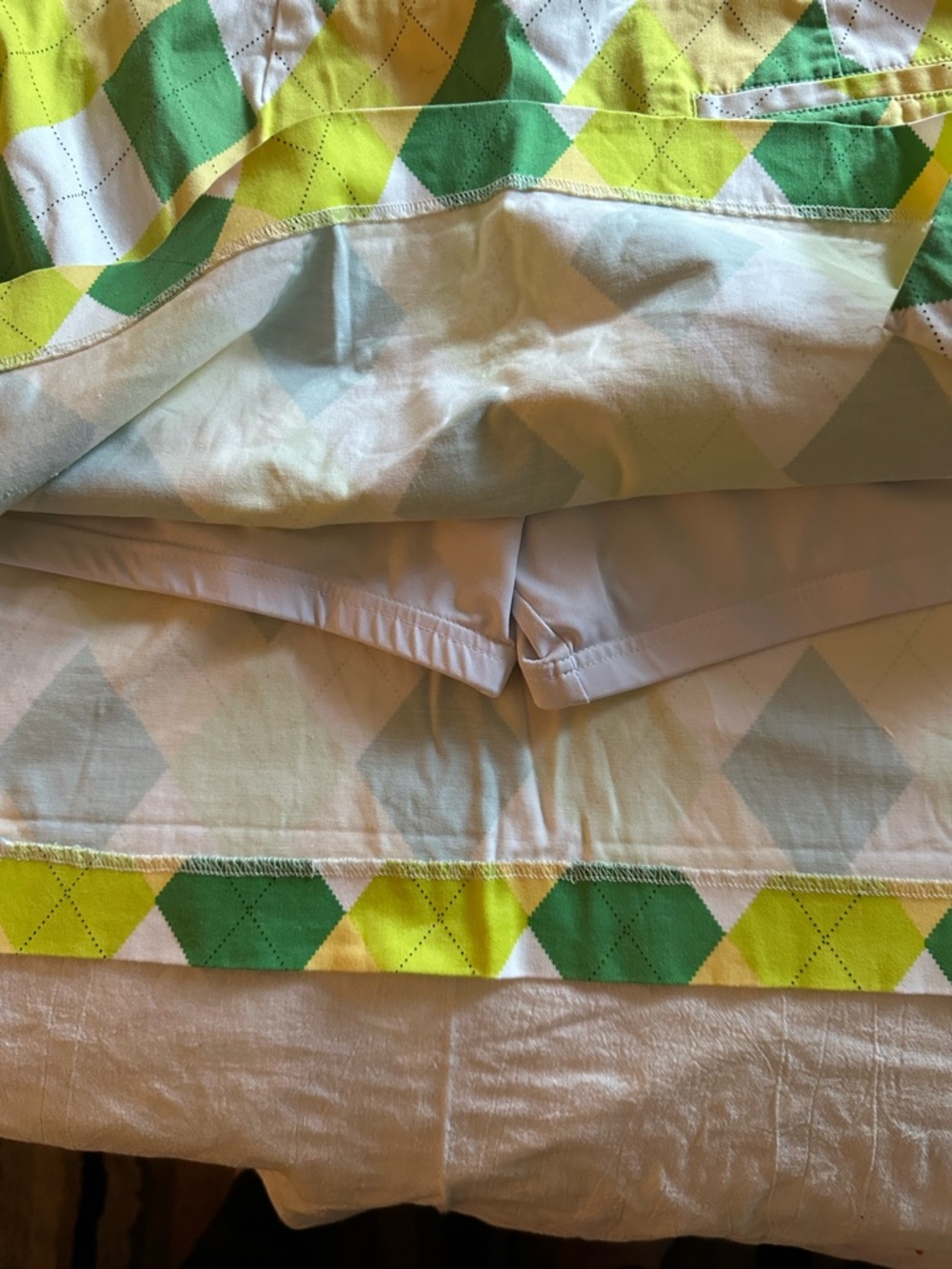 Loudmouth Green, Yellow & White Argyle Golf Skort - Picture 10 of 10